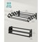 Foldable Wall Mounted Drying Rack Steel Accordion Clothes Air Dry Rack with Extendable Design for Towels Clothes Bathroom and Laundry Room